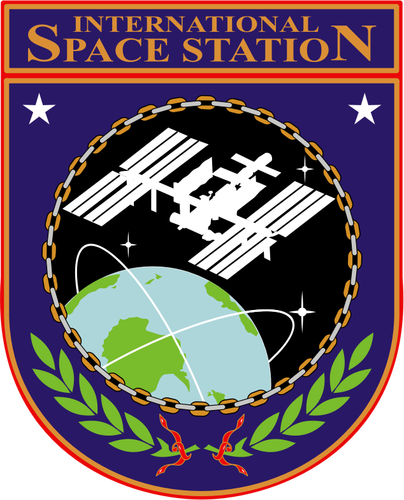 矢量绘图的 ISS 徽章